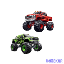 Nyomtatott dekorkarton - Monster Truck 2db/csomag dekorációs kellék