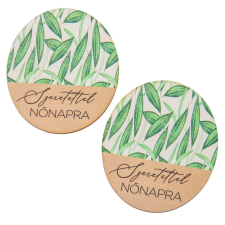  Nyomtatott dekorkarton Szeretettel Nőnapra ovál tábla 8cm 2db-os dekorációs kellék