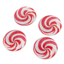  Nyomtatott fa tábla karácsonyi cukorka kerek 5cm 4db-os dekorációs kellék