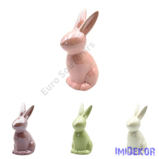  Nyuszi álló fényes 14cm - Fehér dekorációs kellék