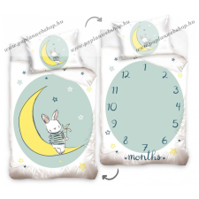  Nyuszi holdacskával és órával ágyneműhuzat, kétoldalas lakástextília