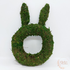  Nyuszifüles moha koszorú dekorációs kellék