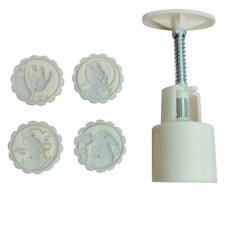  Nyuszis rugós sütipecsét, 4 féle mintával sütés és főzés