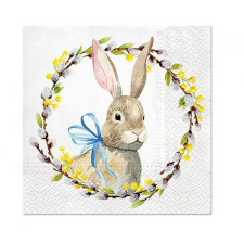 Nyuszis Wreath szalvéta 20 db-os 33x33 cm papírárú, csomagoló és tárolóeszköz