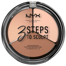 NYX Professional Makeup 3 Steps To Sculpt Light Paletta 5 g arcpirosító, bronzosító