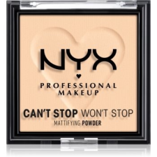NYX Professional Makeup Can't Stop Won't Stop Mattifying Powder mattító púder árnyalat 02 Light 6 g arcpúder