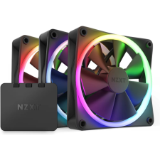 NZXT F120 RGB 3 darabos szett vezérlővel fekete hűtés