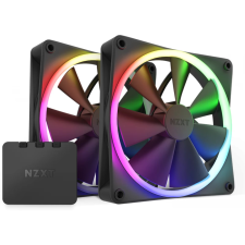 NZXT F140 RGB Twin Pack fekete 2 darabos szett vezérlővel hűtés