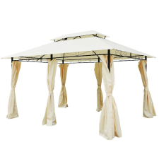Oasom Luxus pavilon kerti sátor 300x400 cm krém fehér kerti tárolás