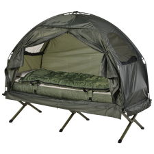 Oasom Összecsukható egyszemélyes kempingágy sátorral hálózsákkal és matraccal kerti bútor