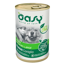 Oasy Dog Konzerv OP Adult Medium/Large Rabbit 400g kutyaeledel