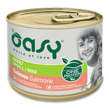 Oasy Dog Konzerv OP Adult Small/Mini Salmon 200g kutyaeledel