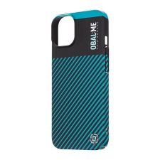 OBAL:ME OBAL:ME Flossy Stripes tok Apple iPhone 14 készülékhez fekete/türkiz tok és táska
