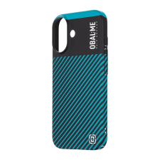 OBAL:ME OBAL:ME Flossy Stripes tok Apple iPhone 16 készülékhez fekete/türkiz tok és táska