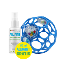  OBALL Játék Oball RATTLE 10 cm blue 0hó +AQUAINT  50 ml csörgő
