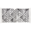  OBI pamut szőnyeg mintás fekete-fehér 60 cm x 120 cm