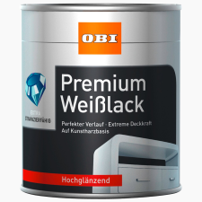 OBI Premium fehér lakk, tiszta fehér, magasfényű, 750 ml lakk, faolaj