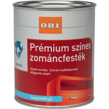 OBI Prémium színes zománcfesték oldószeres dióbarna, selyemfényű 375 ml zománcfesték