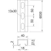 OBO 1121901 MS4022P6000A2 Profilsín, perforált MS4022, 18 mm résméret, 6000mm