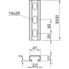 OBO 1122924 MS4121P3000FT Szerelősín MS4121, perforált résszélesség 22mm, 3000mm merítetten tűzihorganyzott acél