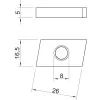 OBO 1147060 ACMSN M8 ZL Csúszóanya CM3015, CM3518 és AM3518 profilsínekhez M8 Cinklamella acél