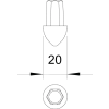 OBO 3041204 1819 20 Földelőcsúcs OMEX-földelőhöz 20mm merítetten tűzihorganyzott acél