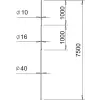 OBO 5402878 101 3B-7500 Felfogó isFang 7500mm alumínium