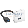 OBO 6104922 MTG-U3A F RW1 Modul 45 Usb 3.0 A-A Csatlakozó Aljzat kábellel hüvely-hüvely 45x45mm hófehér polikarbonát