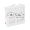 OBO 6119294 DTG-2RM SWGR1 Adatátviteli Modul Tartó 2 db RM típusú csatlakozómodulhoz 45x45mm szürkésfekete polikarbonát