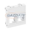 OBO 6119306 DTG-02LE SWGR1 Adatátviteli Modul Tartó 2 db LE típusú csatlakozómodulhoz 45x45mm szürkésfekete polikarbonát