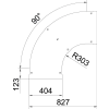 OBO 6226074 LBD 90 400 R3 A4 90°-os sarokidom fedél fedélrögzítő kapoccsal B=400mm rozsdamentes acél