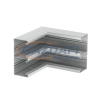 OBO 6279640 GA-DI90210RW Belső Sarokelem kétrekeszes 90x210mm hófehér alumínium