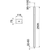 OBO 6286530 ISS70110STSRW Installációs Oszlop 70x110x2800mm hófehér acél