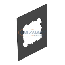 OBO 7408172 T12L P1S 9011 Fedlap 1xEK, T12L-hez 71x88mm grafitszürke PVC villanyszerelés