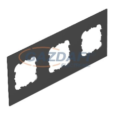 OBO 7408188 T12L P3S 9011 Fedlap 3xEK, T12L-hez 213x88mm grafitszürke PVC villanyszerelés