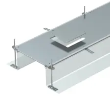 OBO 7424142 OKA-G40040240D4 Nyitható Padlócsatorna GES4 szerelvénybetéthez 2400x400x240mm szalaghorganyzott acél villanyszerelés