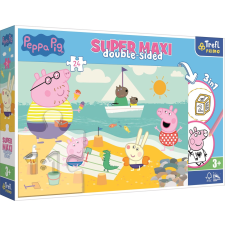  Oboustranné puzzle Peppa malac 3 az 1-ben szuper maxi puzzle, kirakós