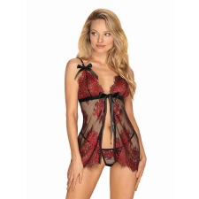  Obsessive Redessia - csipkés babydoll (piros-fekete) babydoll