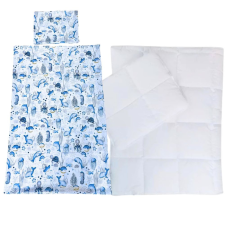  Óceán állatai ovis ágynemű szett (kék) babaágynemű, babapléd