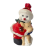 OEM 2 db karácsonyi figura készlet, Dekorációs gyertyák, Hóember, Brad, Természetes agyag, 10x10x15 c...