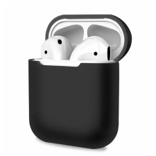 OEM Apple Airpods 1 / 2 szilikon tok fekete fülhallgató, fejhallgató tok