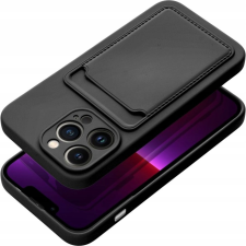 OEM Apple iPhone 16 Pro kártyatartós szilikon tok, fekete ( ) tok és táska