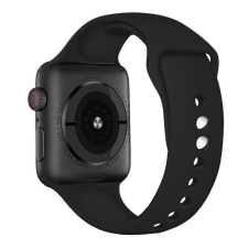 OEM Apple Watch 38 40 41 mm szilikon óraszíj fekete okosóra kellék