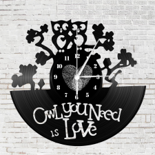 OEM Bakelit óra Owl you need is love falióra