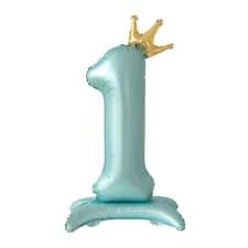 OEM Ballon száma 1, 81 cm, Alufólia, Fiúk, Kék party kellék