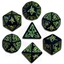 OEM Call of Cthulhu Dice Set - fekete és zöld kockakészlet társasjáték