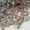 OEM Csiszolt Kristály gyöngy Szürke (8mm, Műanyag) 20g/csomag