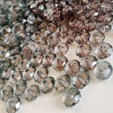 OEM Csiszolt Kristály gyöngy Szürke (8mm, Műanyag) 20g/csomag gyöngy