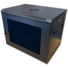 OEM Datacom 19" RACK 6U, egyrészes, fekete szerver