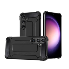 OEM Defender szilikon telefonvédő (ütésállóság. légpárnás sarok. fémhatás) FEKETE tok és táska